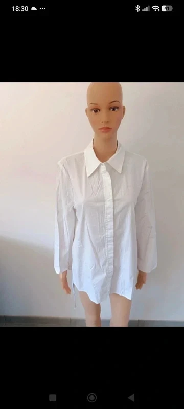 Witte Mind Matter blouse voor dames M/L 100% katoen - Oversized pasvorm - TBE – photo 15
